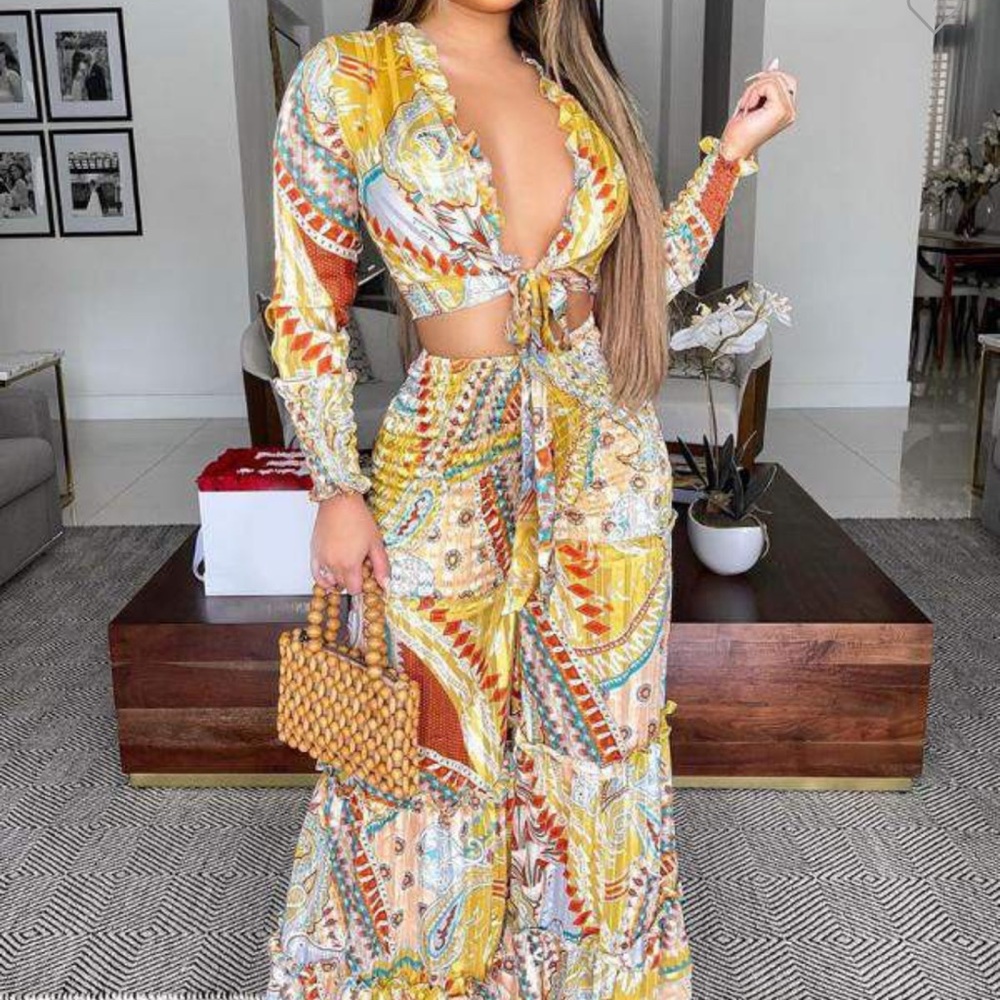 🌻Sexy Wide Leg Pant Set🌻